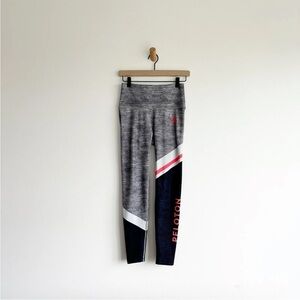 Wear It To Heart WITH x Peloton Leggings Gray Retro Color Block Size Medium